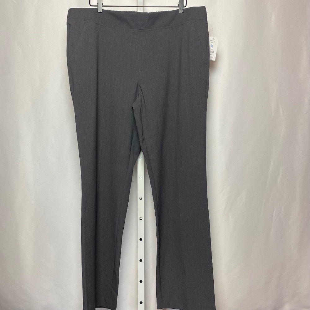 Time and Tru Womenʻs Plus Size Grey Elastic Waist Pull On Dress Pants XXL